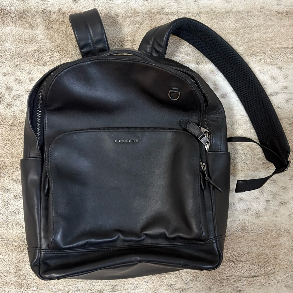 Authentic Coach Leather Men's Backpack